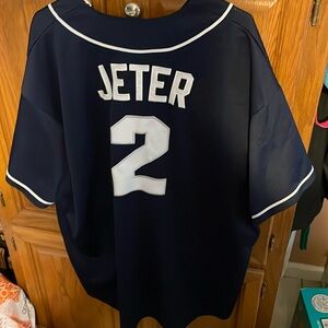 MAJESTIC NEW YORK YANKEES DEREK JETER SEWN LOGO JERSEY XLARGE
